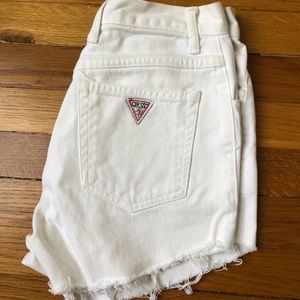 Vintage Guess High Waist Denim Shorts, Sz 26 or 27